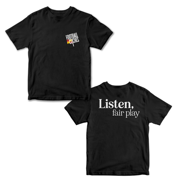 Listen, Fair Play - T-shirt (Black / Blue)