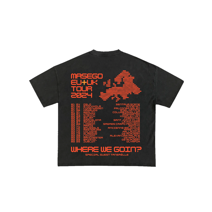 Black Tour T-shirt (Map Graphic)