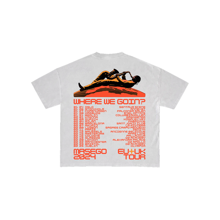 White Tour T-shirt (Saxophone Graphic)